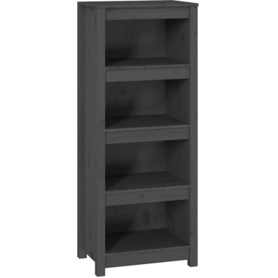 Image of vidaXL Book Cabinet Grey 50x35x125.5 cm Solid Wood Pine