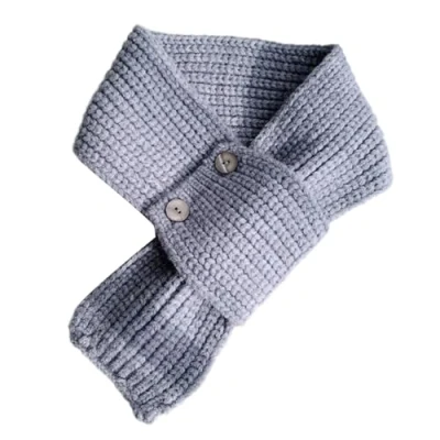 Image of MDHQ Buttoned Knitted Neck Scarf Wrap For Winter Warmth Trendy Gaiter Shoulder Shawl Women Travel