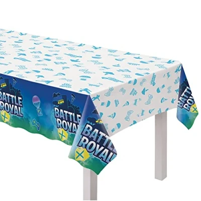 Image of Amscan 9912577 Kids Battle Royal Gamers Birthday Party Paper Table Cover 1.8m x 1.2m