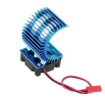 Image of Motor Heat Sink, Sink With Cooling Fan for 1/10 Scale Electric RC Car 540/550 Motor(Blue)