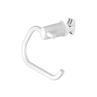 Image of White Toilet Paper Holder for Clip on Heated Towel Rail Extra