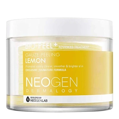 Image of DERMALOGY by NEOGENLAB Bio Peel Gauze Peeling Pads (Lemon, 30 pads) Exfoliating &amp; Brightening Pad with PHA Lemon Lemongrass Korean Skin Care