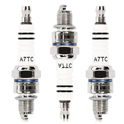 Image of YOFMOO Spark Plug A7TC for GY6 50cc 70cc 90cc 110cc 125cc 150cc ATVs Scooter Pit Dirt Pocket Racing Bike Moped Go Kart Quad 4 Wheeler Buggy TaoTao Buyang Roketa Sunl Baja Kymco Coolsport Pack of 3