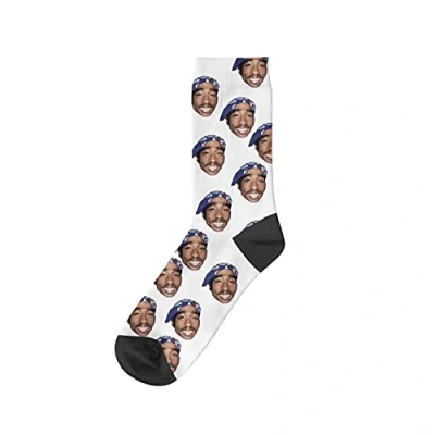 Image of Banter Cards Tupac Face Socks Funny Unisex Gifts Rude