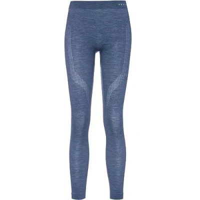Image of FALKE Women&#039;s Wool Tech Long W TI Functional Yarn Quick Dry 1 Piece Base Layer Bottom, Blue (Capitain 6751), L