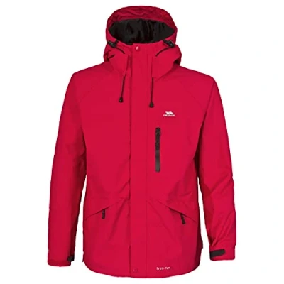 Image of Trespass Mens Corvo Hooded Full Zip Waterproof Jacket/Coat (S) (Red)