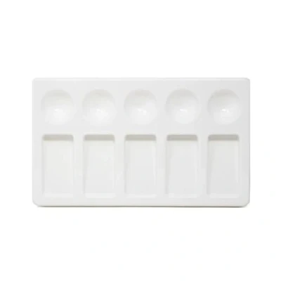 Image of Studio 22 Rectangular Plastic Paint Mixing Palette, 10 Well, 18.5cm