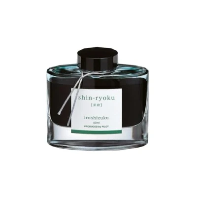 Image of Pilot Iroshizuku Fountain Pen Ink 50 ml Bottle Shin ryoku Deep Green