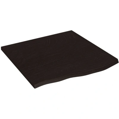 Image of vidaXL Wall Shelf Dark Brown 60x60x2 cm Treated Solid Wood Oak