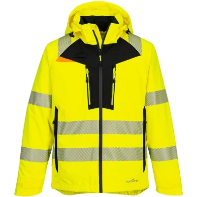 Image of Portwest DX4 Hi Vis Rain Jacket Yellow 4XL