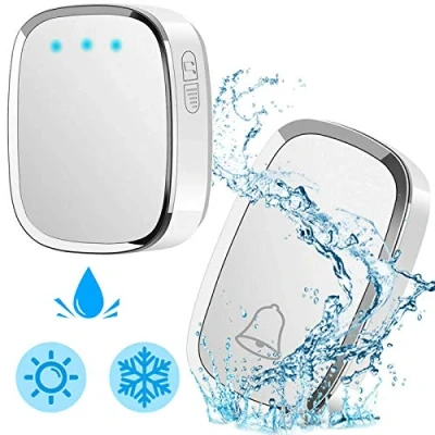 Image of Door Bell Loud Wireless Doorbell with 4 Level Volume, 300M Range, 36 Chimes Ringstones IP44 Waterproof Wall Plug in Cordless Chime Kit, 1000ft Long Range Ring Kit Adjustable Volume