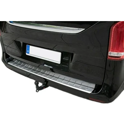 Image of Recambo Boot Sill Protector Matte Stainless Steel Compatible with Mercedes Vito, V Class W447 Folded Edges Premium Quality