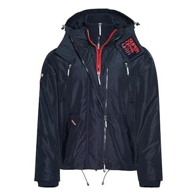 Image of Superdry Men&#039;s Mountain Windcheater Jacket, Nordic Chrome Navy, M