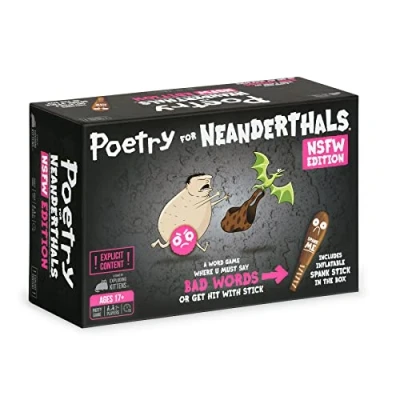 Image of Poetry for Neanderthals NSFW Edition by Exploding Kittens 2+ Players Ages 17+ 15 Minutes to Play Adult Competitive Word Guessing Game Party Game, Family Night, Card