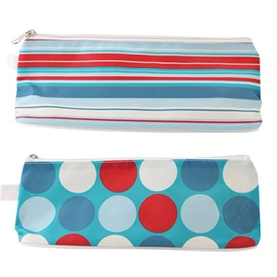 Image of Just stationery &quot;Spots &amp; Stripes Design&quot; Pencil Case