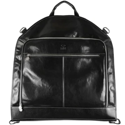 Image of Time Resistance Leather Garment Bag Suit Duffel Slim Carry on Suitcase Dress Protection