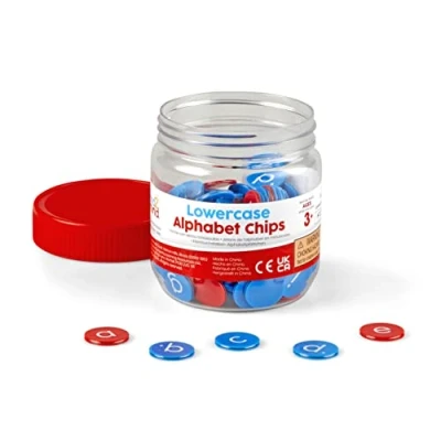 Image of Learning Resources 94473 Lowercase Alphabet COUNTERS, Set of 6, Multicolor, One Size