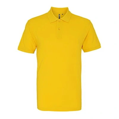 Image of Asquith &amp; Fox Men&#039;s Polo Shirt, Yellow (Sunflower 000), Large (Size:Large)