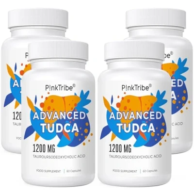 Image of TUDCA (Tauroursodeoxycholic Acid) Liver Support Supplement 4 Pack 1200mg Per Serving, for Detox and Cleanse Digestive Health, 240 Capsules