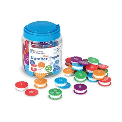 Image of Learning Resources Mini Number Treats, Toddler Toys, and Education Montessori Toys for Kids, Baby 40 Piece, Ages 3+