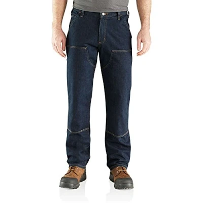 Image of Carhartt Men&#039;s Rugged Flex Relaxed Fit Double Front Utility Jean, Erie, 33W / 34L