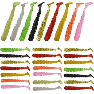 Image of Funzhan Soft Plastic Fishing Lures Swimbaits Shad Paddle Tail Baits for Bass Lake Crappie Trout Redfish Pike Walleye Flounder Saltwater Freshwater