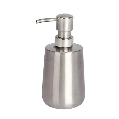 Image of WENKO 22607100 soap dispenser Solid for liquid Capacity: 0.42 l, Stainless steel, 8 x 16 9 cm, Satinised