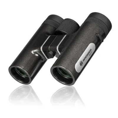 Image of Bresser Spirit Compact Binoculars 6 x 24 Red Lightweight Outdoor with Multilayer Coating Ideal for Hiking, Animal Shooting and Bird Watching Includes Carry Bag Strap