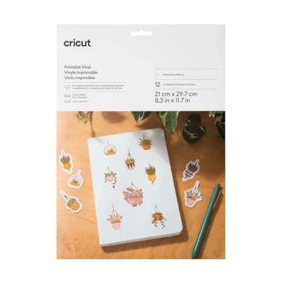 Image of Cricut™ Printable Vinyl A4 (12 ct), White