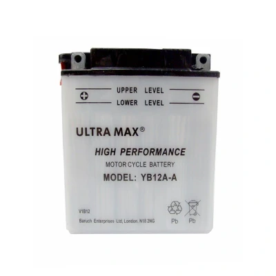 Image of YB12A A Ultramax Motorcycle Battery 12V 12Ah YB12AA GEL