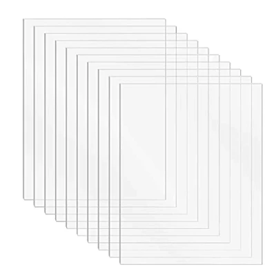 Image of DARENYI 10 Pcs Acrylic Sheet Clear Plastic 1mm Transparent for Drawing, Printing, Craft DIY, Picture Frame etc(25 x 20cm)
