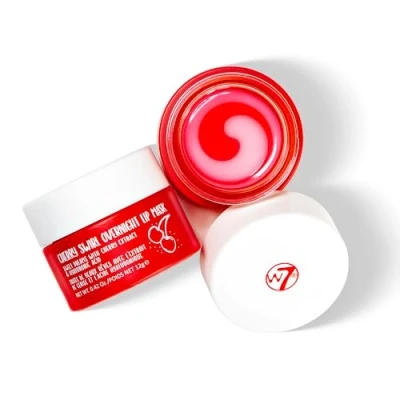Image of W7 Sweet Dreams Overnight Cherry Swirl Lip Mask Extract &amp; Hyaluronic Acid For Hydrated, Full Looking Irresistible Lips