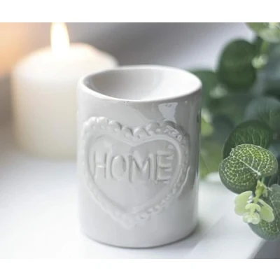 Image of Marco Paul White &#039;Home&#039; Wax Melt Burners Oil Warmer For Essential Oils Ornamental Light Home Decor Diamante Fragrance Scent Burner Accessories Gifts