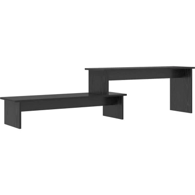 Image of vidaXL TV Cabinet Black oak 180 x 30 43 cm Engineered wood