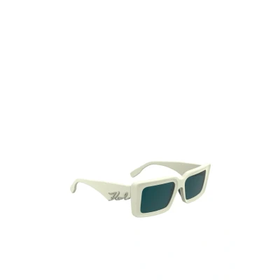 Image of Karl Lagerfeld Woman KL6180S 105 Sunglasses Acetate White Squared Normal