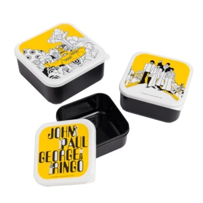 Image of Half Moon Bay The Beatles Yellow Submarine Set Of Three Snack Boxes