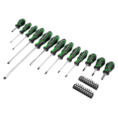 Image of Sealey Premier Screwdriver &amp; Bit Set 33pc GripMAX® Hi Vis