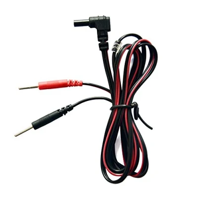 Image of KONMED 10 Pieces Tens Electrode Lead Wires Jack 2.35mm Plug 2.0mm Pin Connection