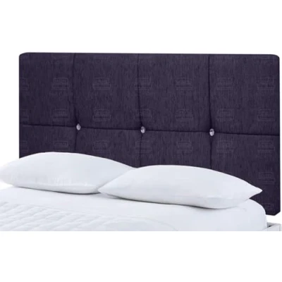 Image of Gallop Sleep Deluxe Chenille Headboard with Diamante Buttons for Divan Bed Bedroom Furniture (Single 3 FEET, Height 20 INCHES, Purple)