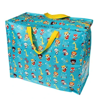 Image of Animal Band Recycled Plastic Strong Durable Lightweight Jumbo Storage Bag 55 x 48 28cm 70l