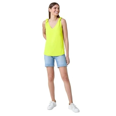 Image of Roman Womens Tie Detail Strap Cami Top Lime Green Size 10 UK