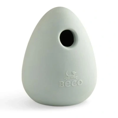 Image of Beco Dog Toy Natural Rubber Boredom Buster Enrichment Toy, Treat Ball Green