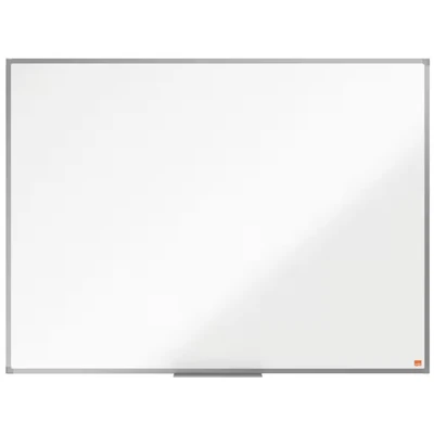 Image of Nobo Enamel Magnetic Whiteboard, 1200 x 900mm, Aluminium Trim, Corner Wall Mounting, Includes Whiteboard Pen Tray, Essence Range, 120 90cm, White, 1915453