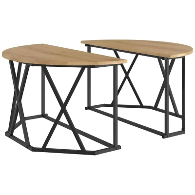Image of vidaXL Coffee Table Artisan Oak 31.5x31.5x16.5 inches Made from Engineered Wood