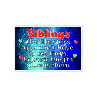 Image of Decalarama Brother Sister Fridge Magnet Gift Siblings Are Like Stars Fun Novelty Birthday Present