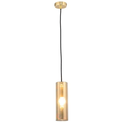 Image of Modern Gioia Gold Pendant Ceiling Light Glass Shade