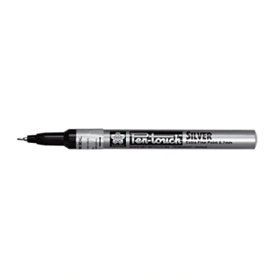 Image of Pen Touch Extra Fine Marker, Paint Ink, Silver, 0.02 x 4.9 1.9 cm