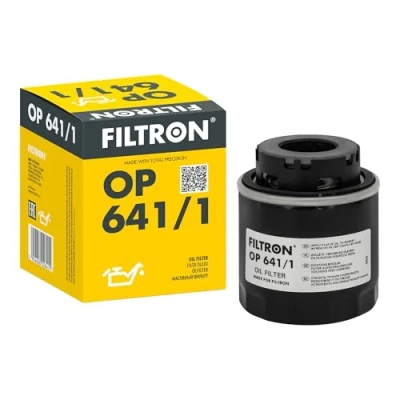 Image of 03C115561B, 03C115561J Oil Filter FILTRON OP 641/1 3/4 16 UNF 1B Spin on VOLKSWAGEN: GOLF 5, 6, Polo V Hatchback