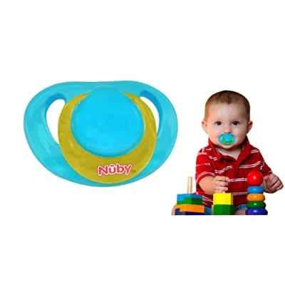 Image of Classic Orthodontic Pacifier with Ring, Ultra Air Dummy BPA Free, Breathable Dummies for Newborn Babies 0 6 Months (Turquoise Ortho Pacifier)