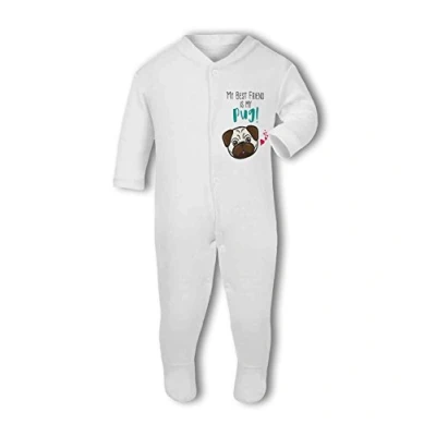 Image of My Best Friend is a Pug! Baby Grow Suit